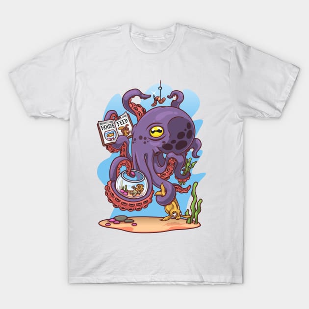 Octopus aquarist T-Shirt by Rustam_Khisamov